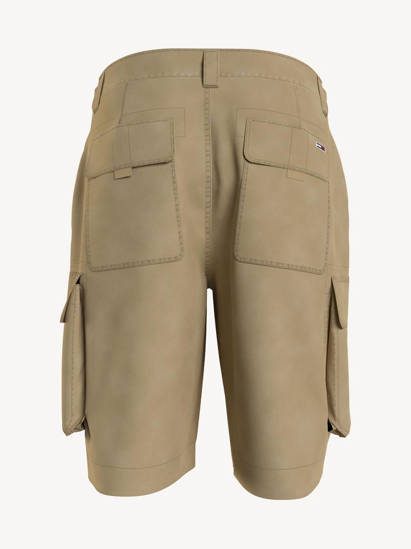 Férfi Tommy Hilfiger Solid Cargo Rövidnadrág Barna | HU 1008LIS